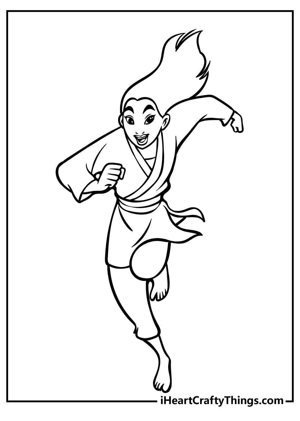 Mulan Coloring Sheet for children free download