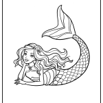 Barbie Mermaid Coloring Pages free printable