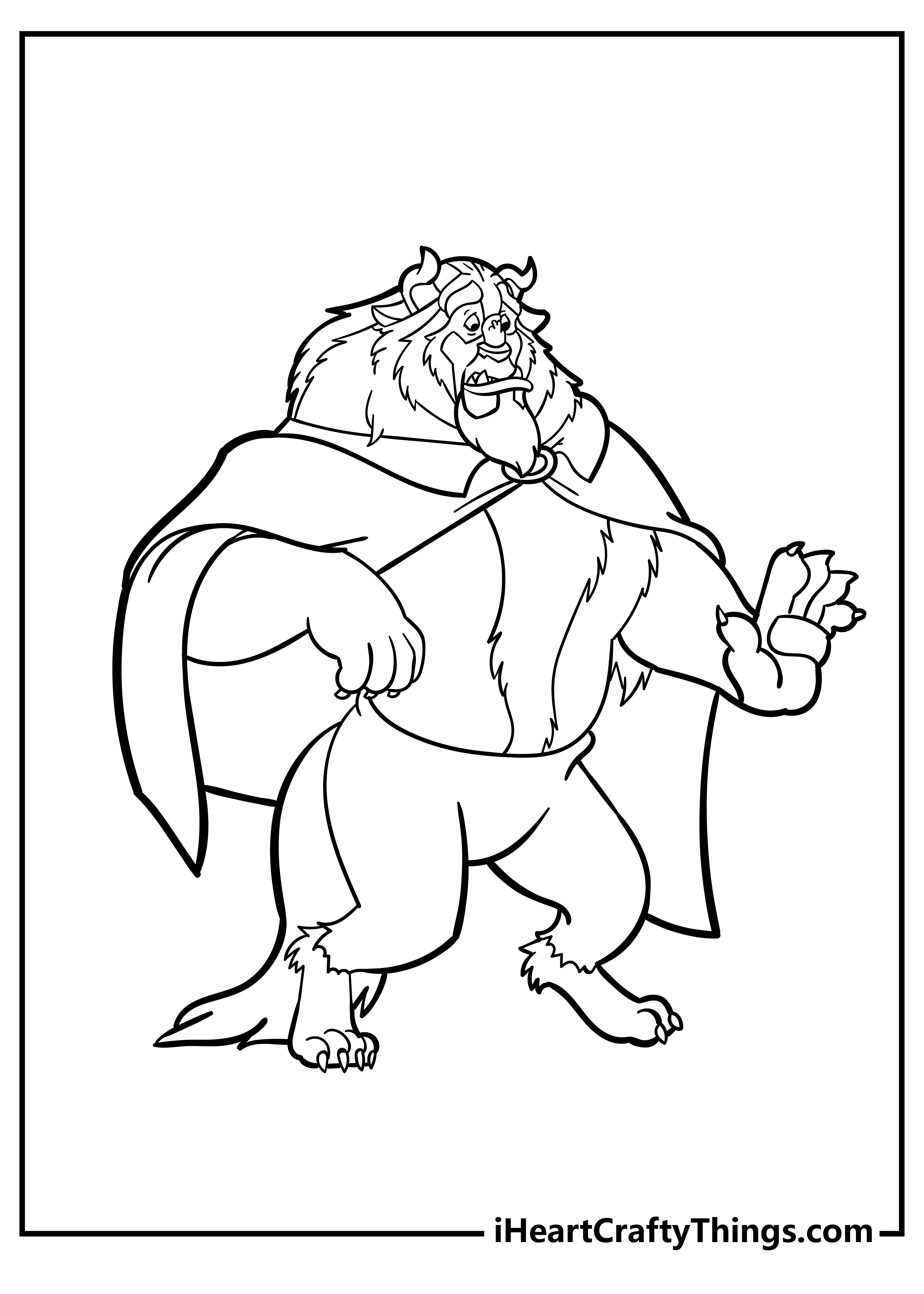 Beauty and the Beast Coloring Pages for preschoolers free printable