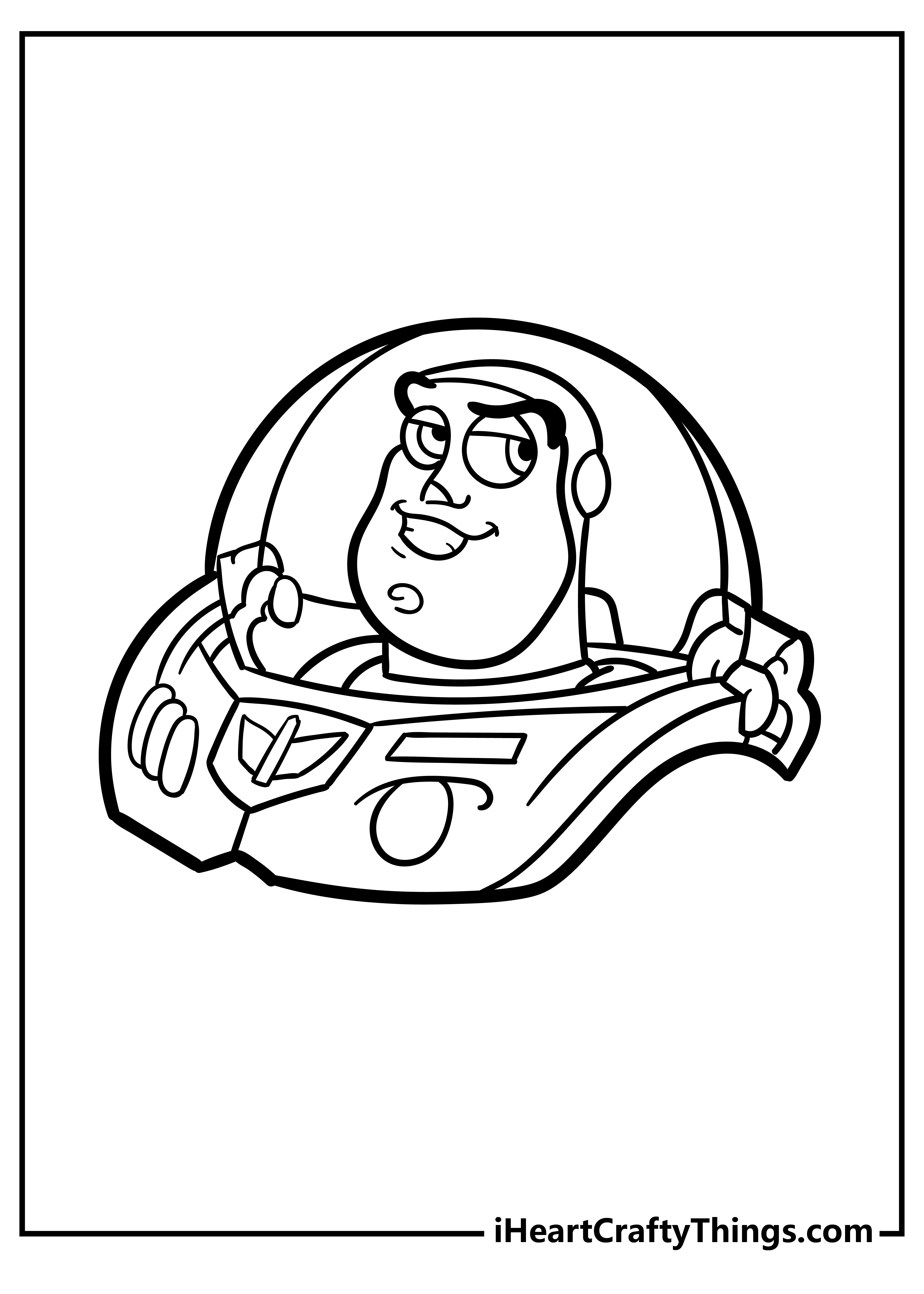 Buzz Lightyear Cartoon Easy Coloring Pages