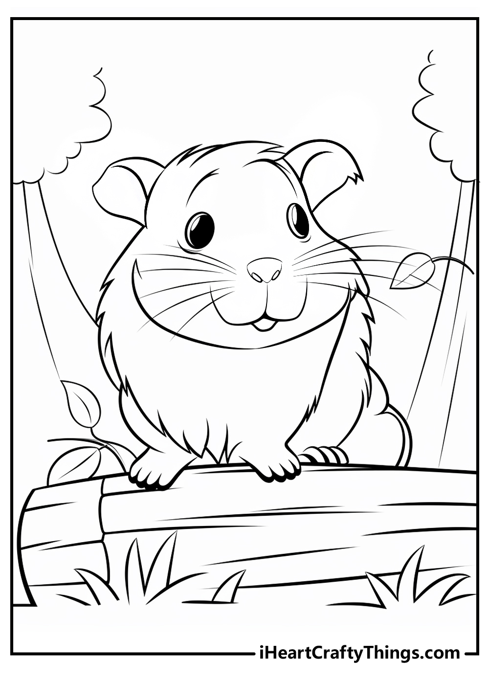 original guinea pig coloring printable