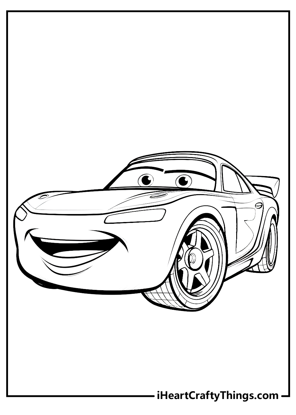 Lightning McQueen Coloring Printable