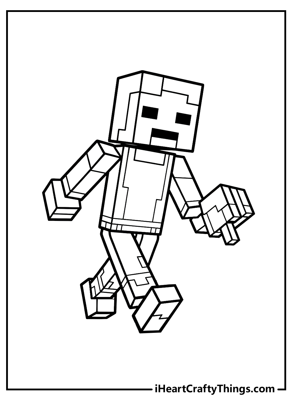 original minecraft coloring page