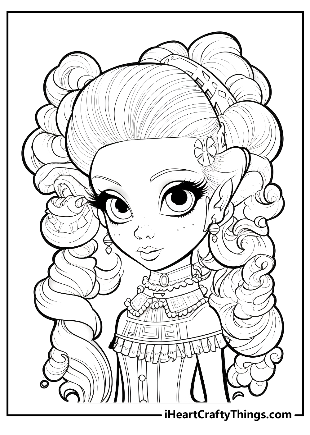 monster high coloring sheet for kids