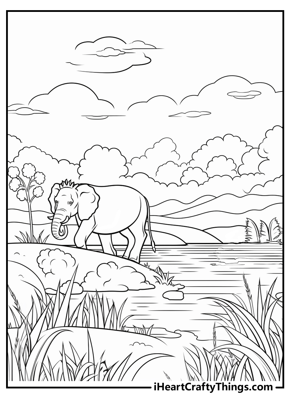 nature coloring sheet