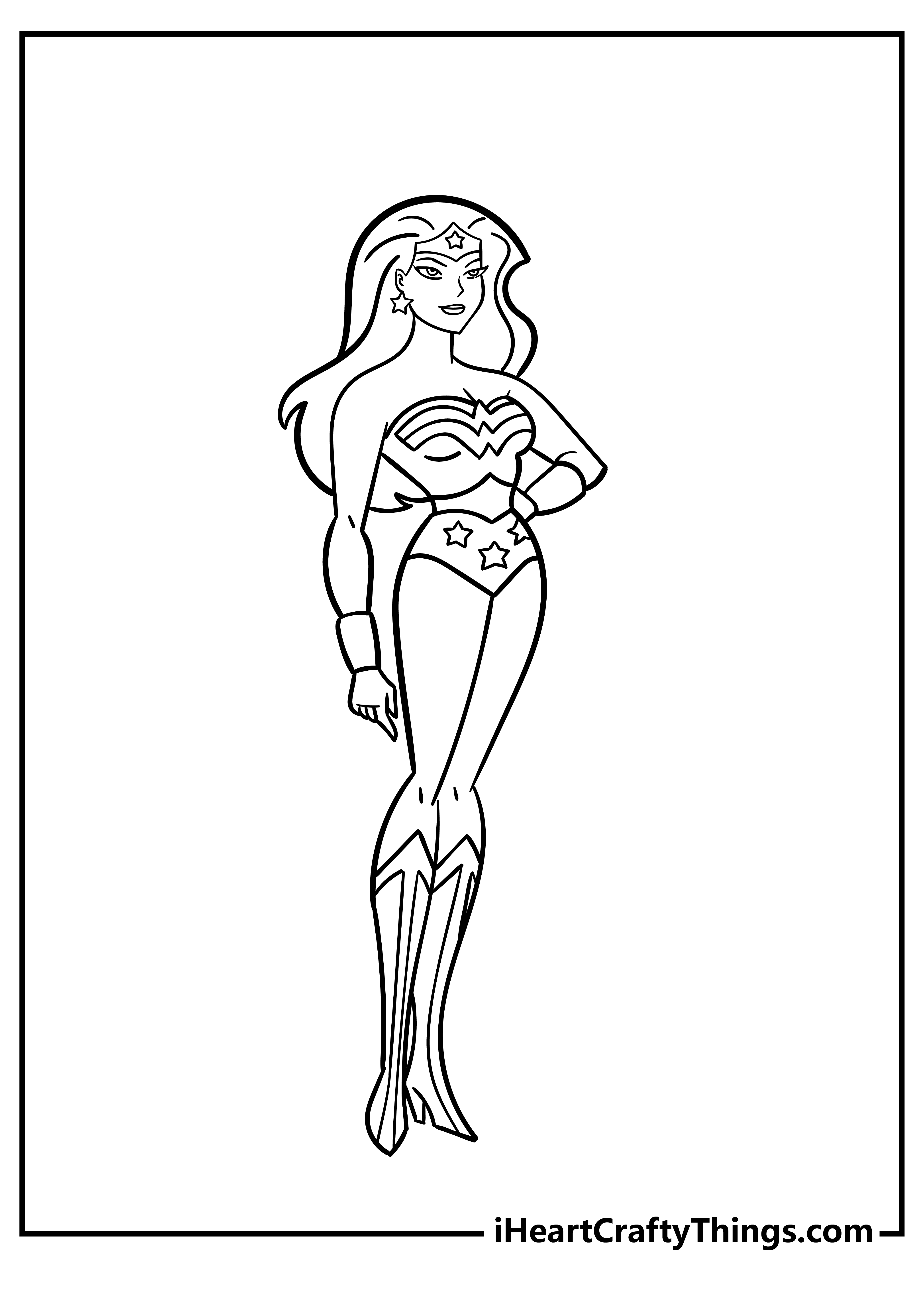 Wonder Woman Coloring Pages for adults free printable