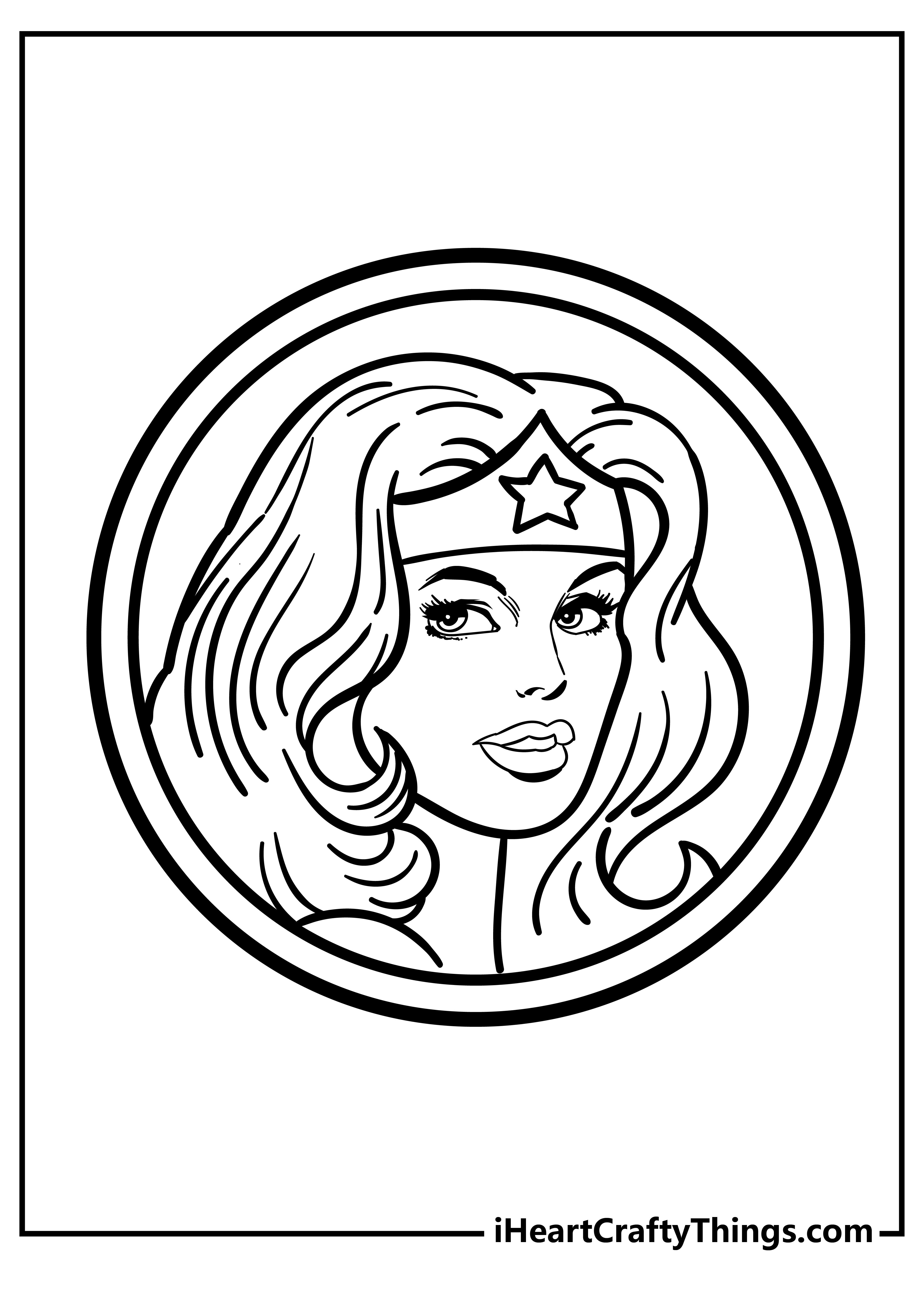 Wonder Woman Coloring Pages for adults free printable