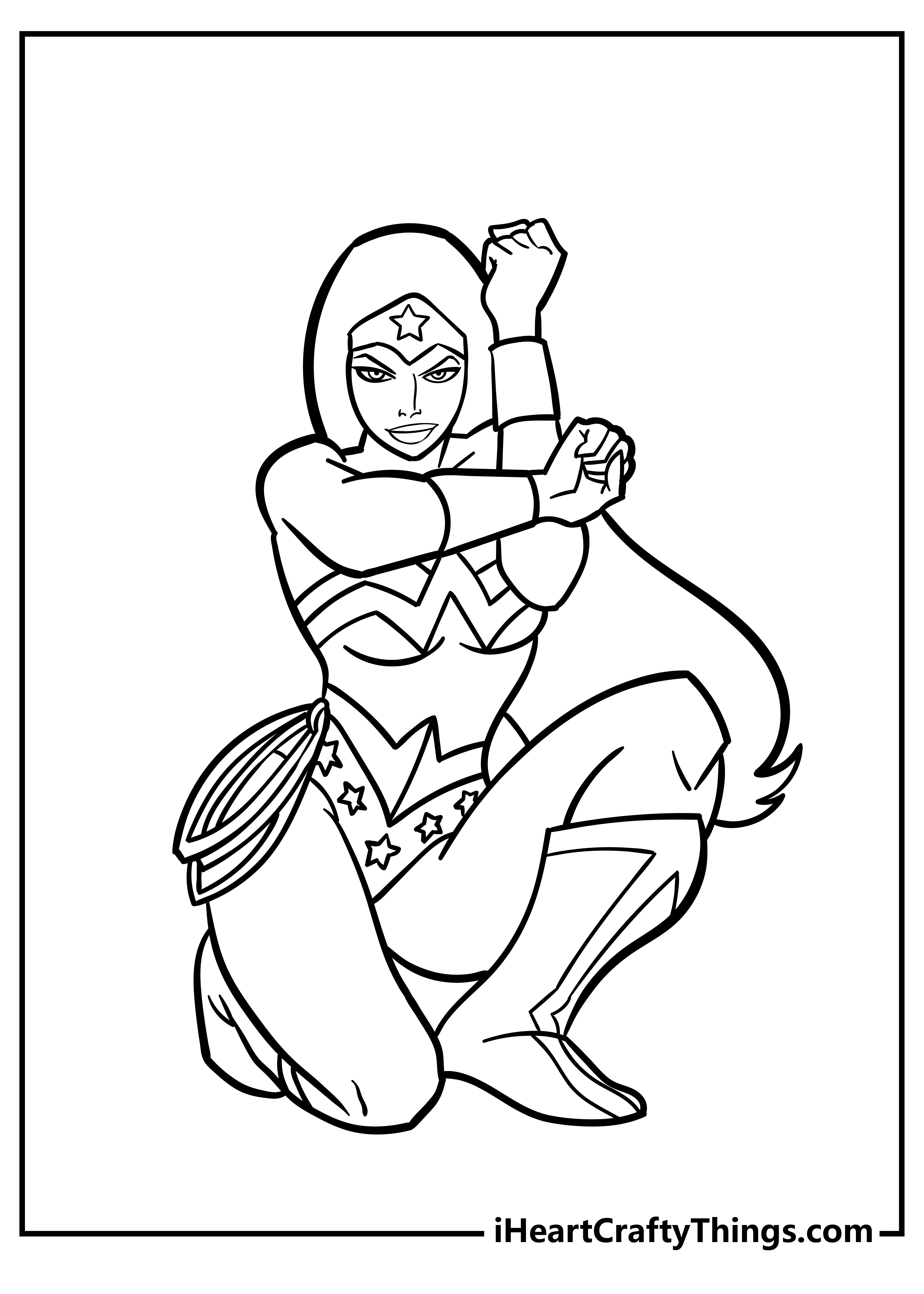 Wonder Woman Coloring Pages free pdf download
