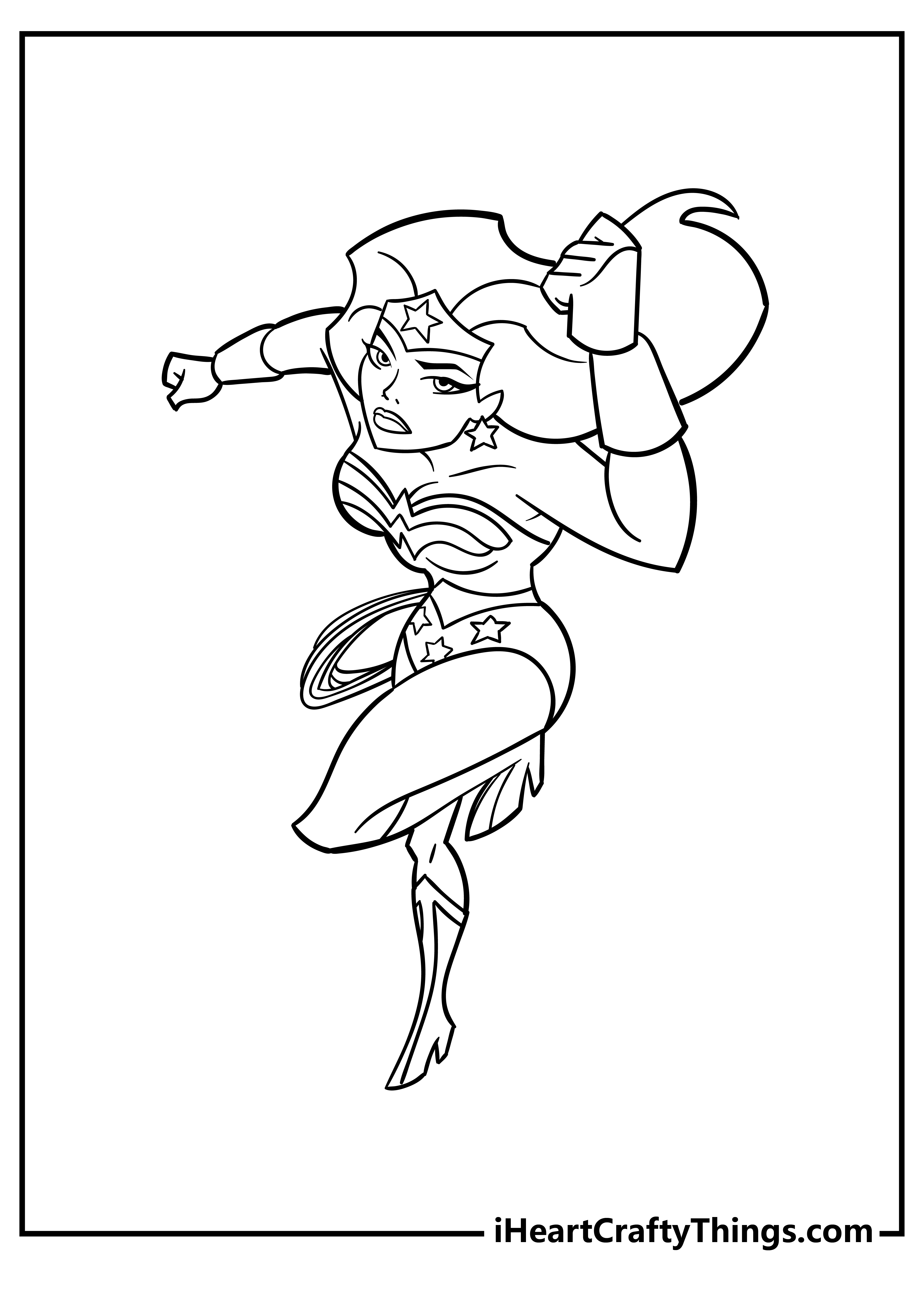 Wonder Woman Coloring Pages for preschoolers free printable