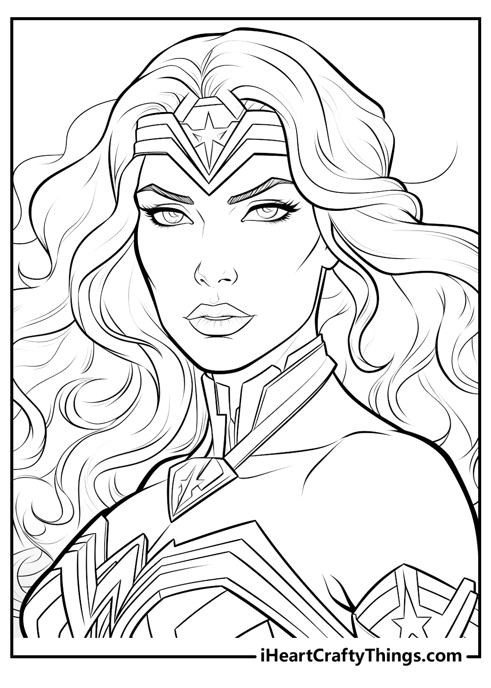 original wonder woman coloring printable