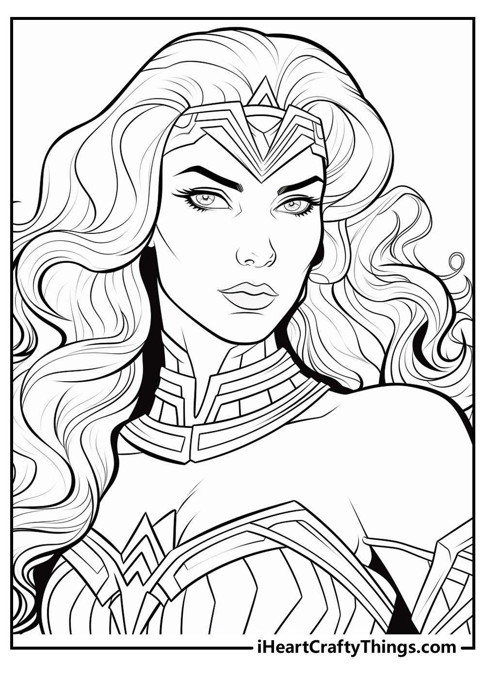 wonder woman coloring printable free download