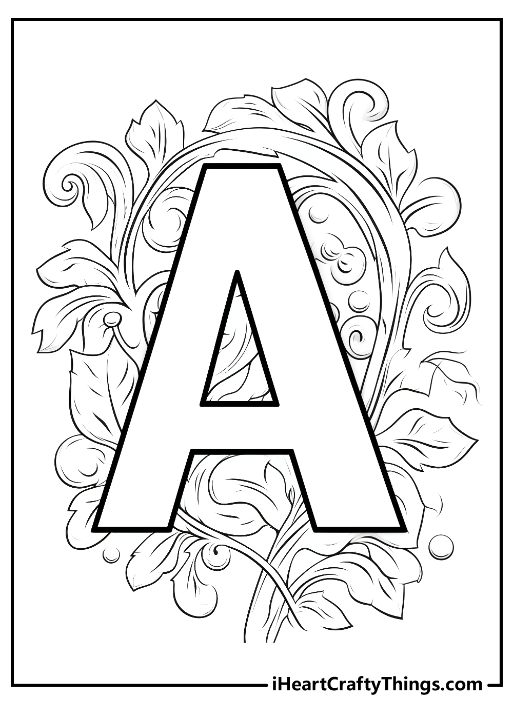 letter A coloring pages