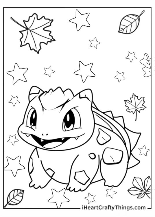 Easy Kawaii Pokemon Coloring Page