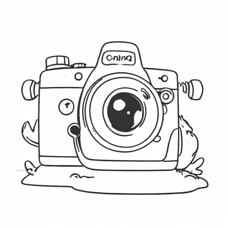 cartoon camera drawing