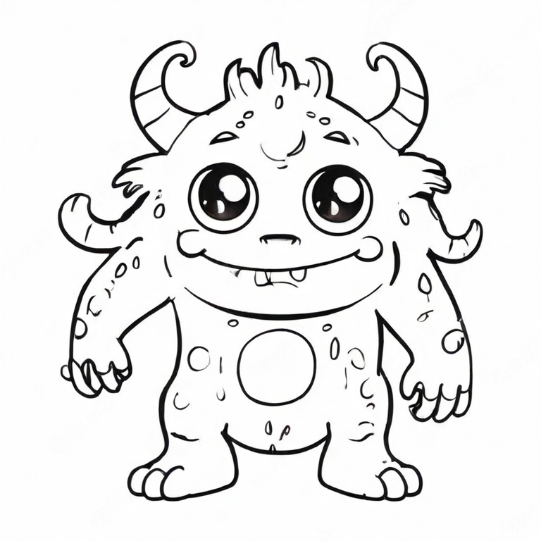 cartoon monster drawing
