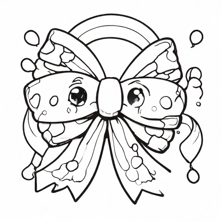 cartoon ribbon drawing