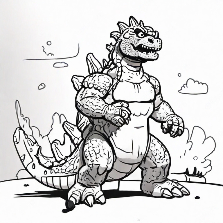 godzilla sketch