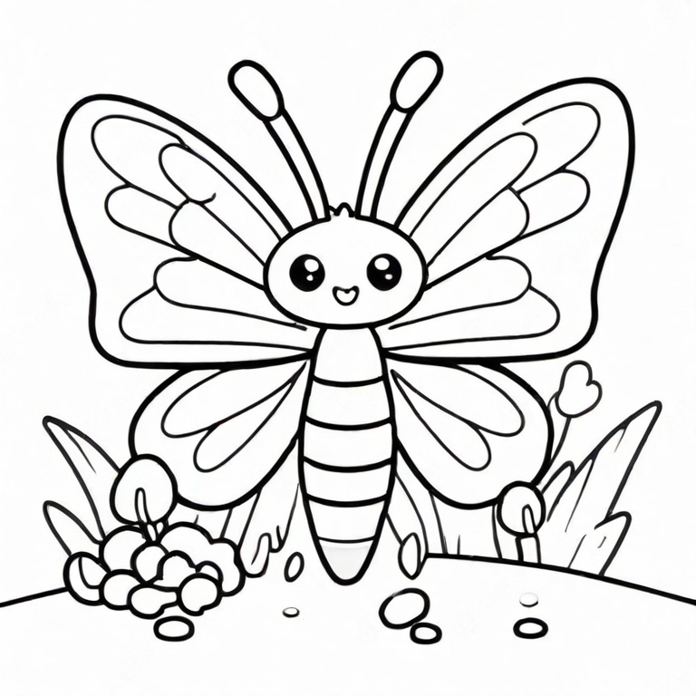 cartoon butterfly drawing