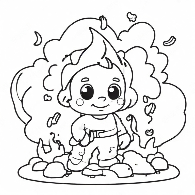 cartoon fire drawing