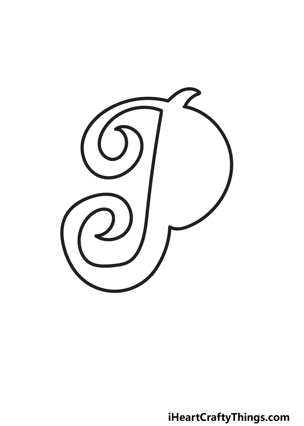 How To Draw Your Own Fancy P step 2