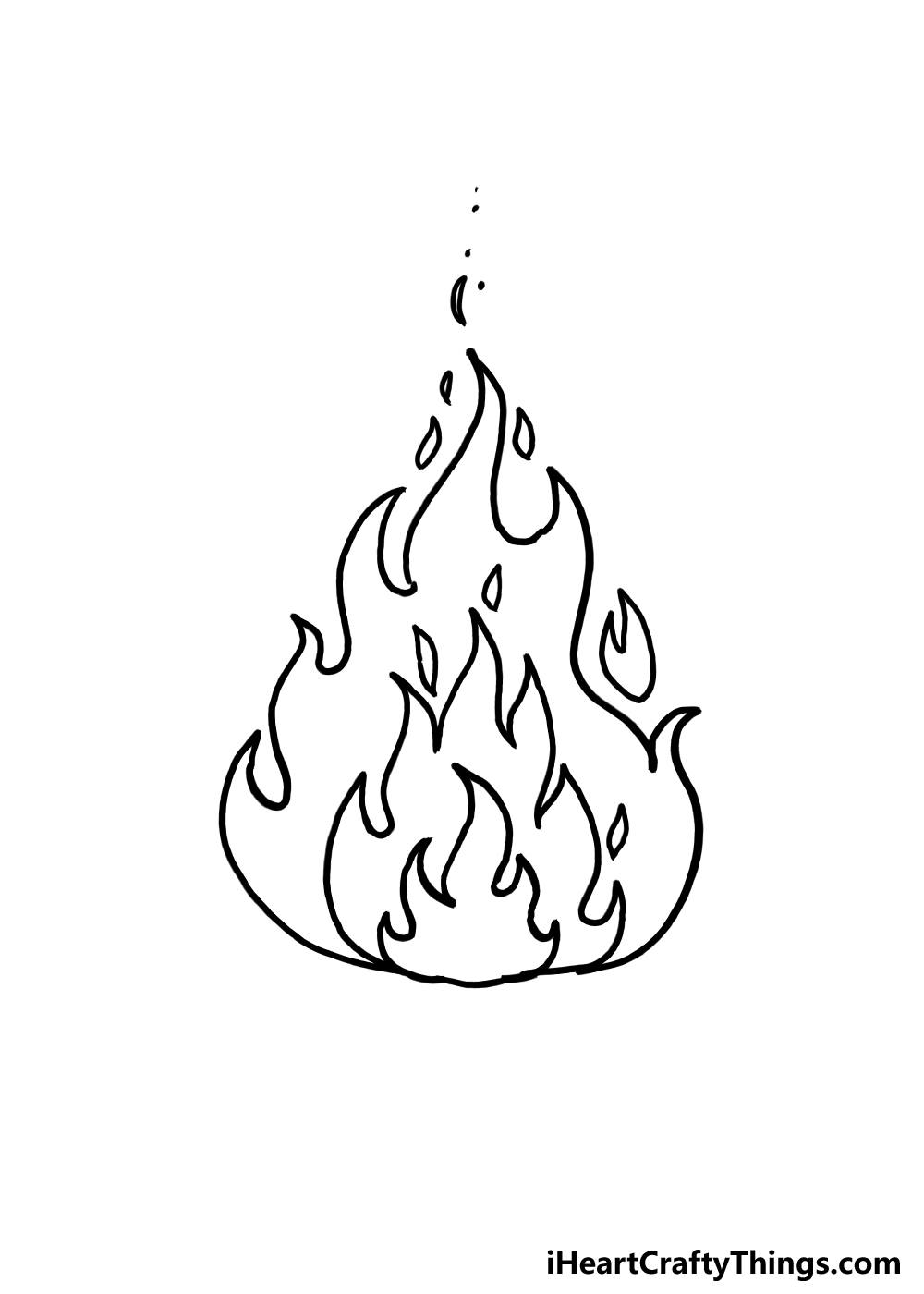 How to Draw Flames step 5