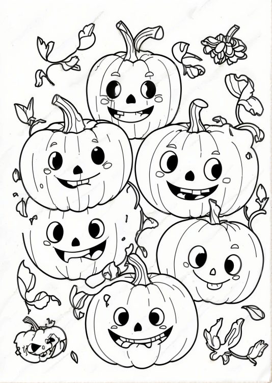 Cartoon Jack O'lantern Coloring Page