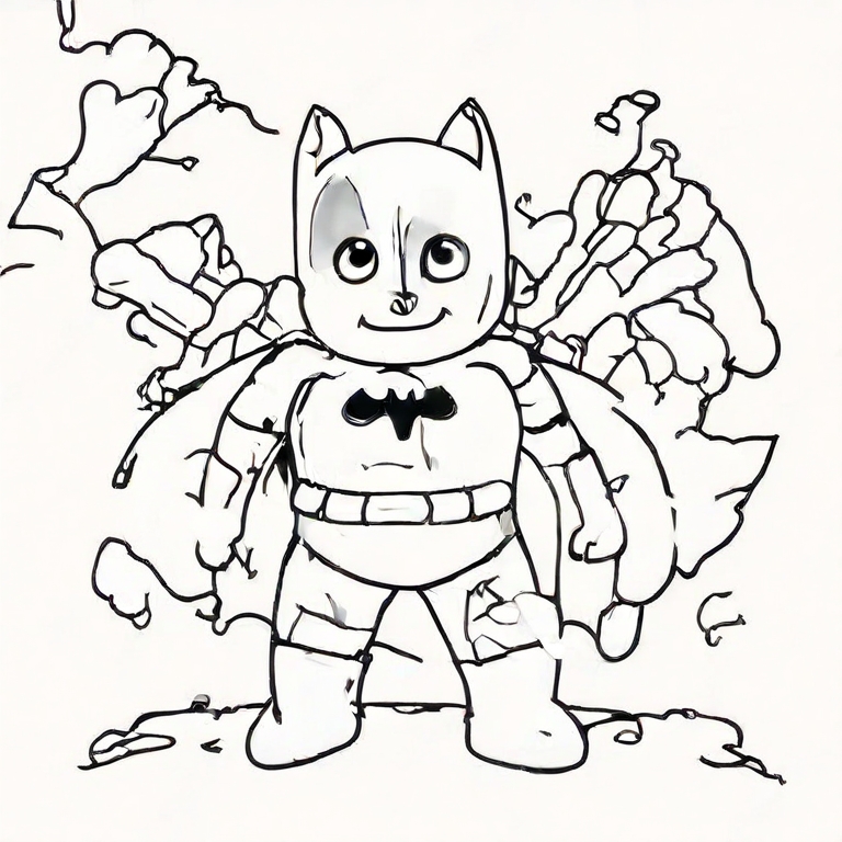 cartoon batman drawing