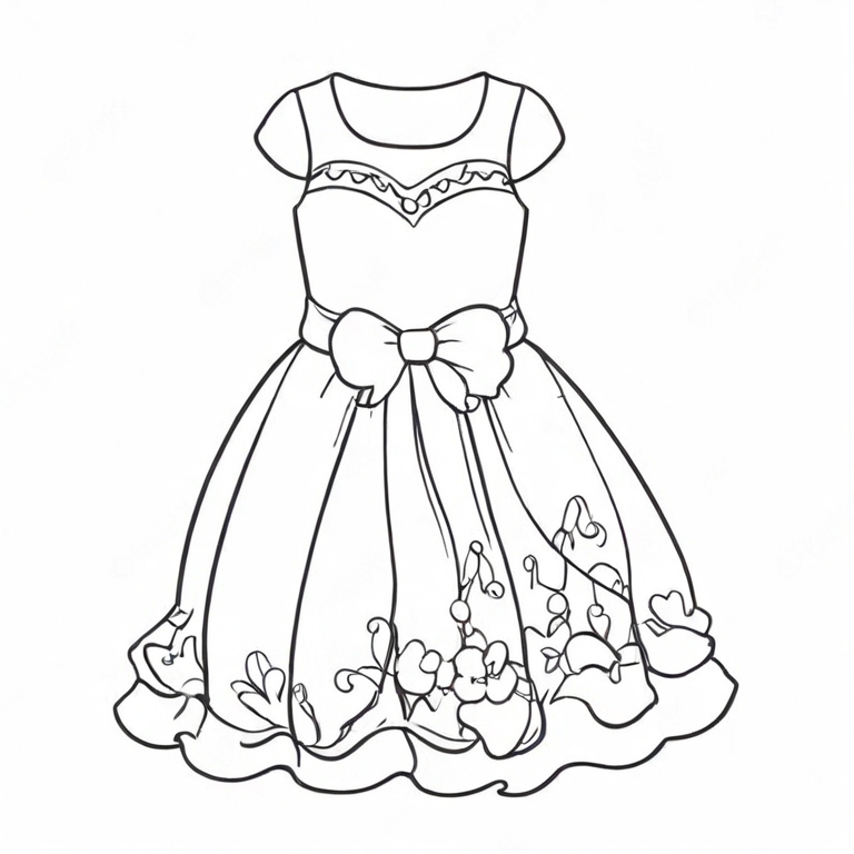 cartoon dress drawing