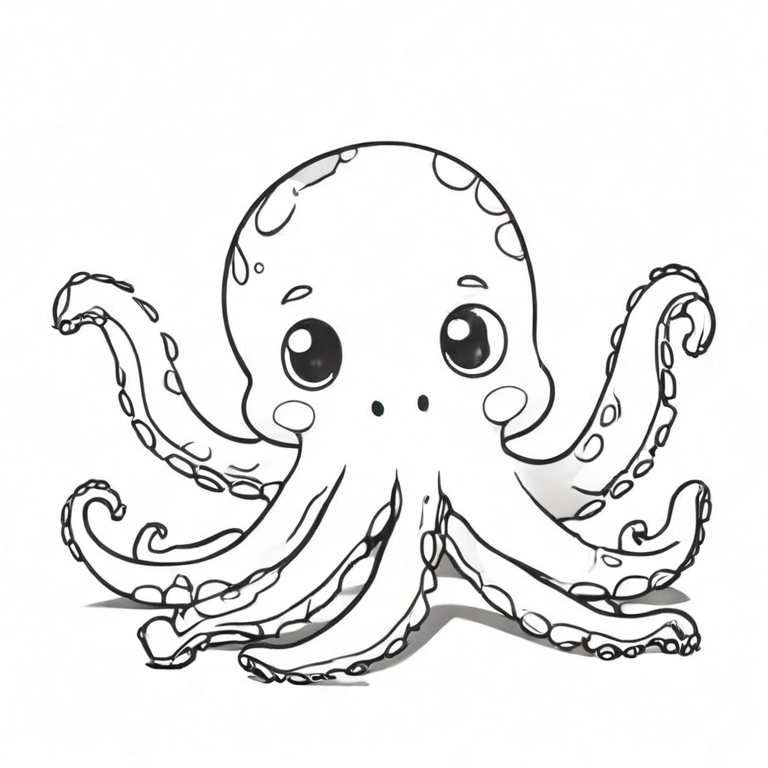 cartoon octopus drawing