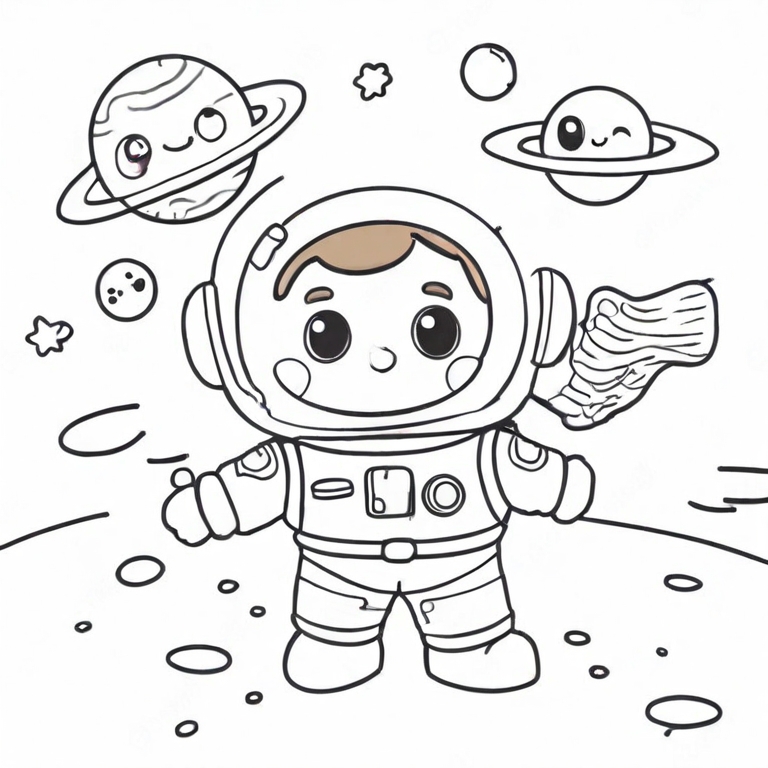 cartoon space drawing