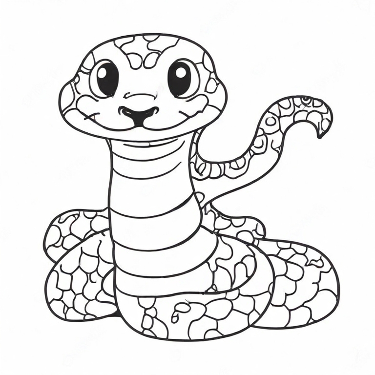 cartoon snake drawing