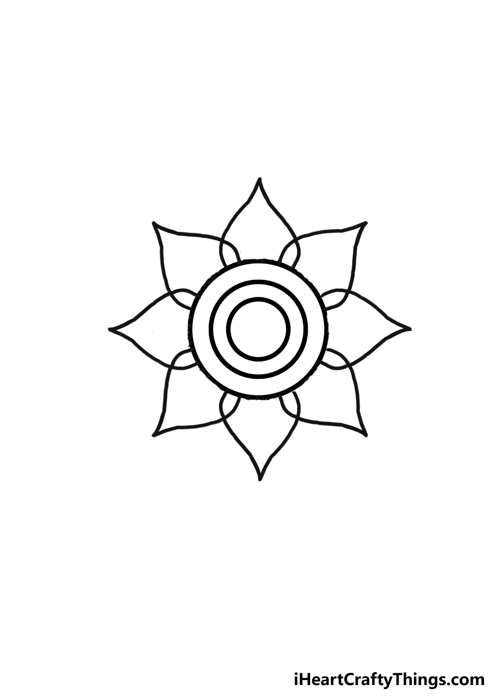 How to Draw A Simple Mandala step 4
