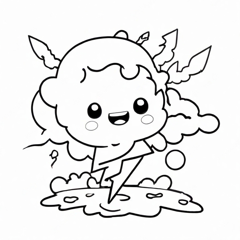 lightning bolt drawing for kids