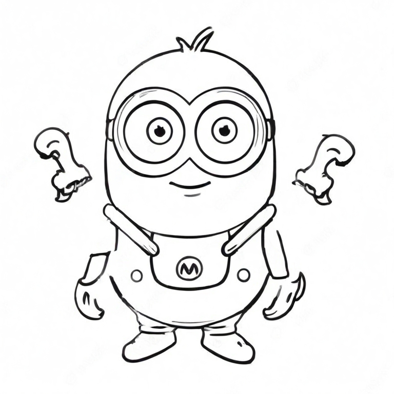 cartoon minion drawing