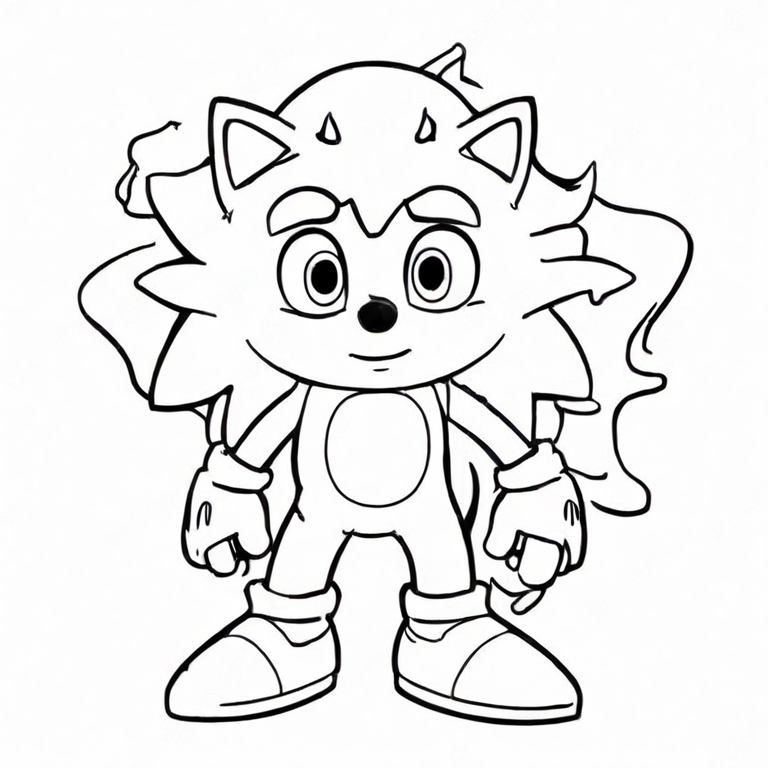 cartoon sonic drawing