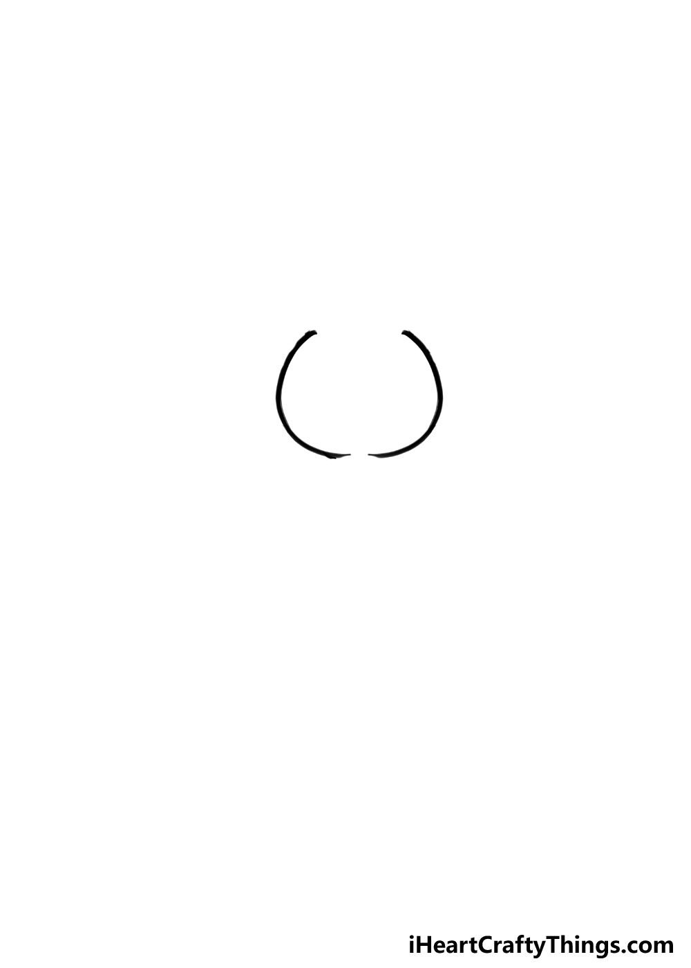 How to Draw A Cute Bat step 1