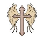 How to Draw A Cross With Wings image