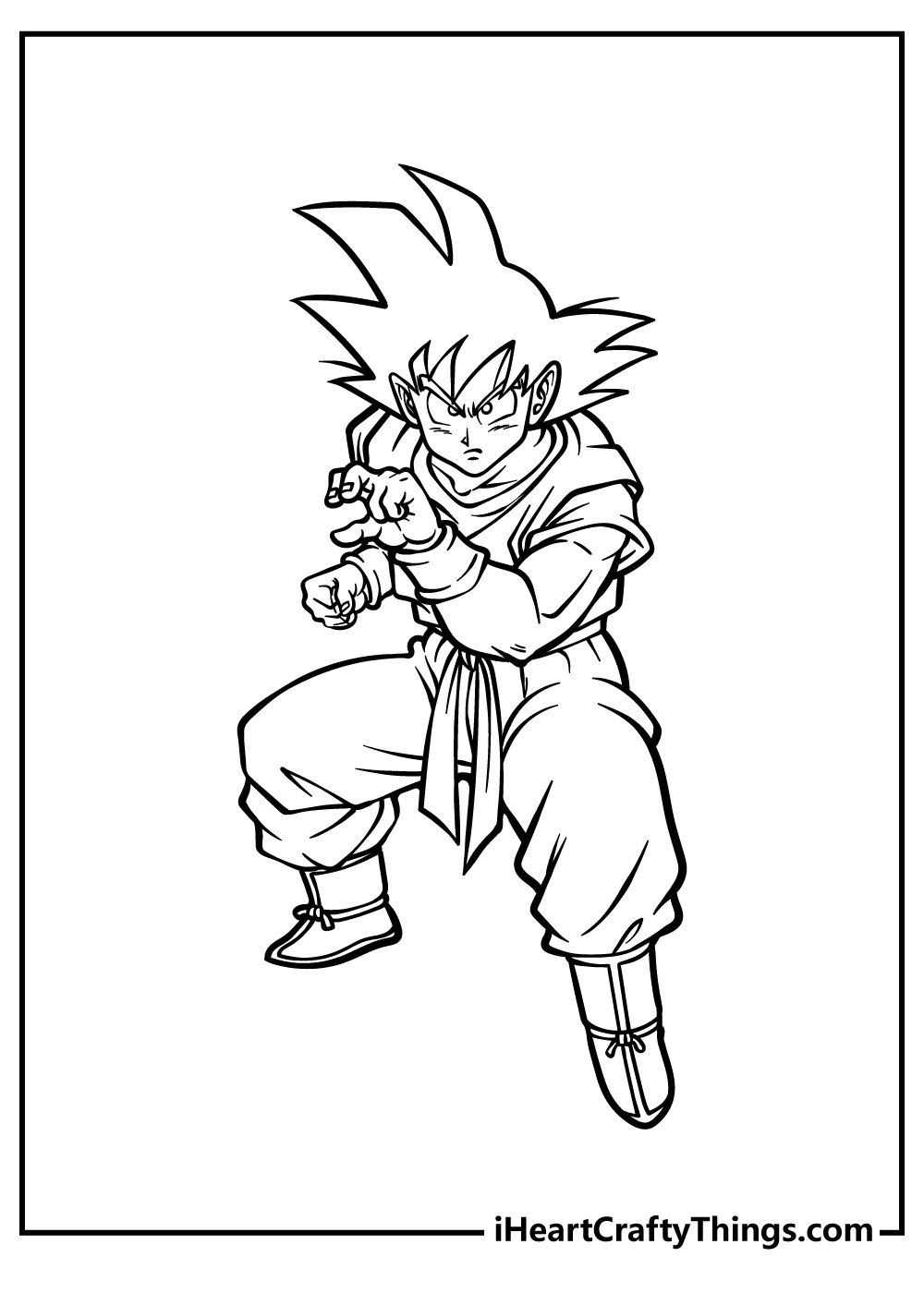 goku dragon ball coloring pages