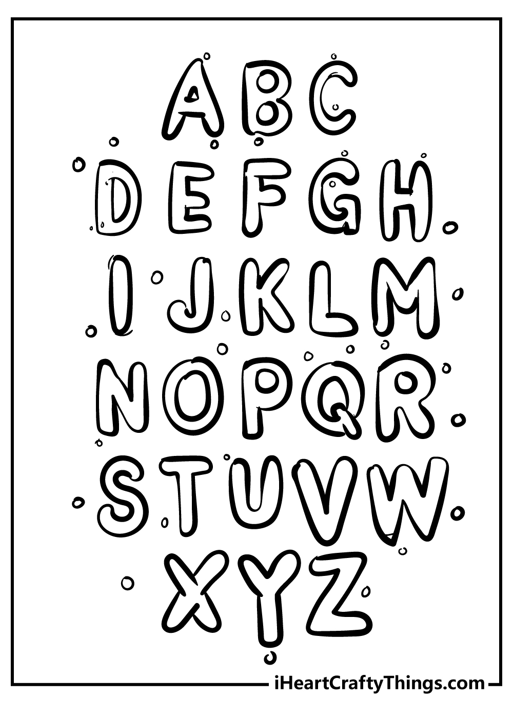 alphabet coloring pages