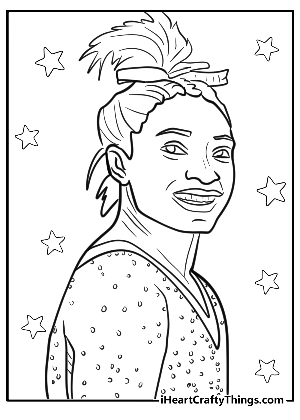 Gymnastics coloring page of simone biles