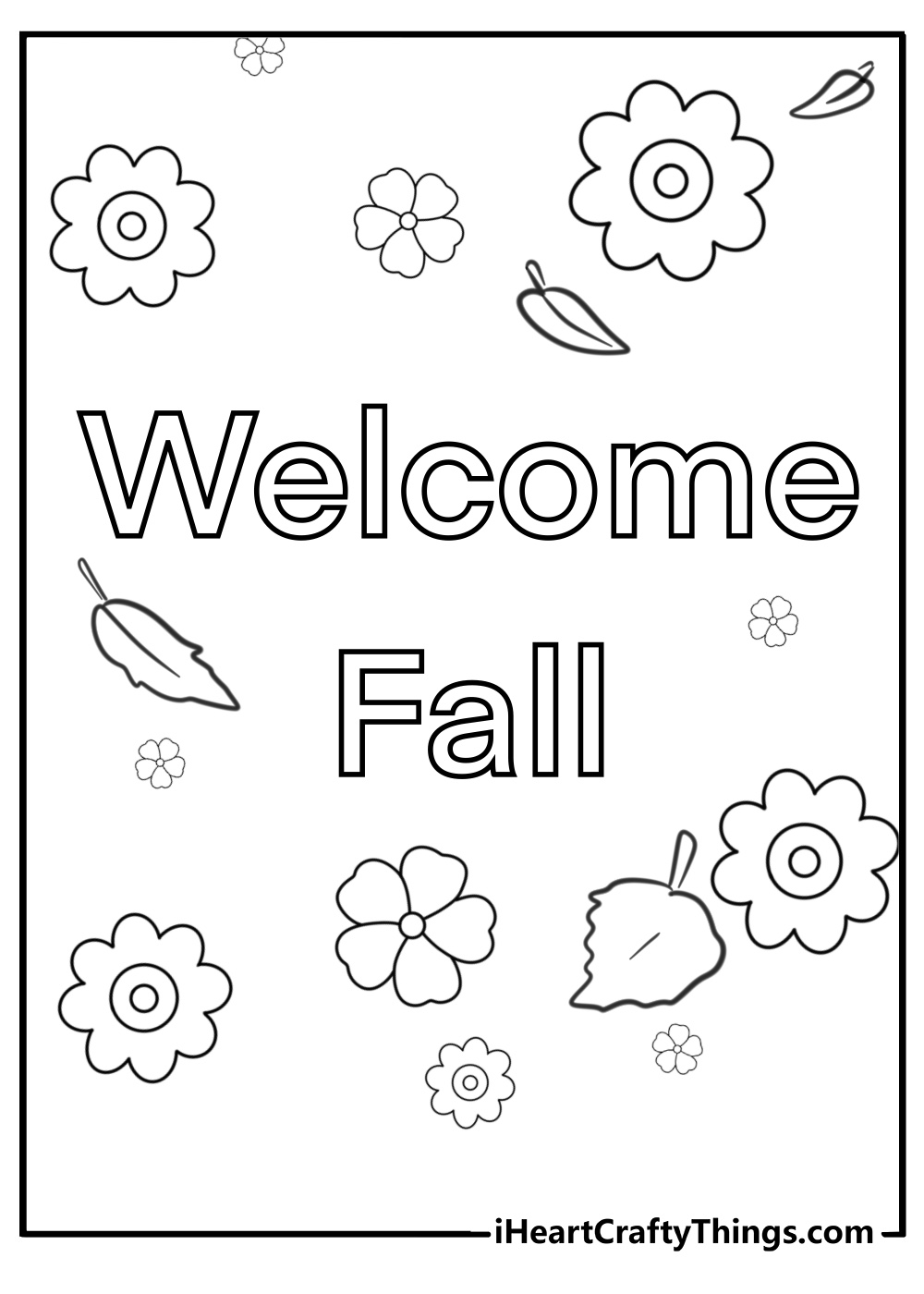 Welcome fall coloring pages