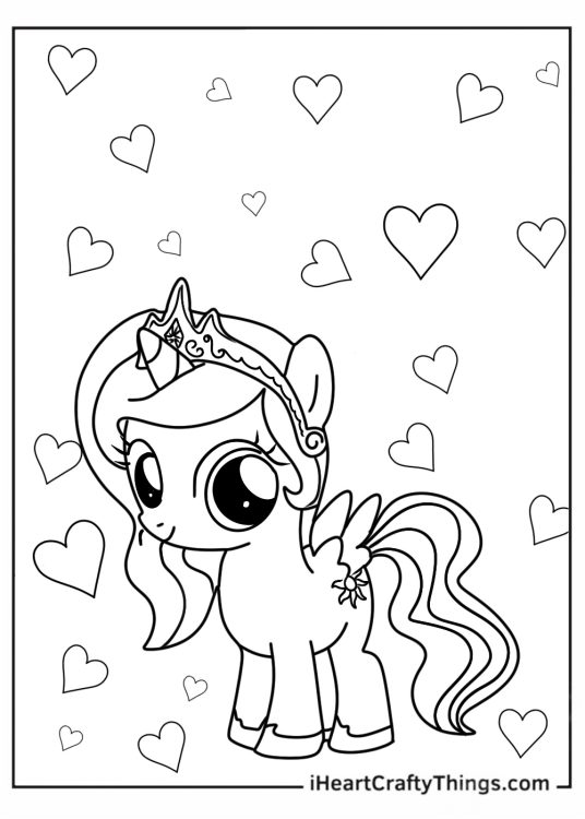 Baby Princess Celestia With Hearts