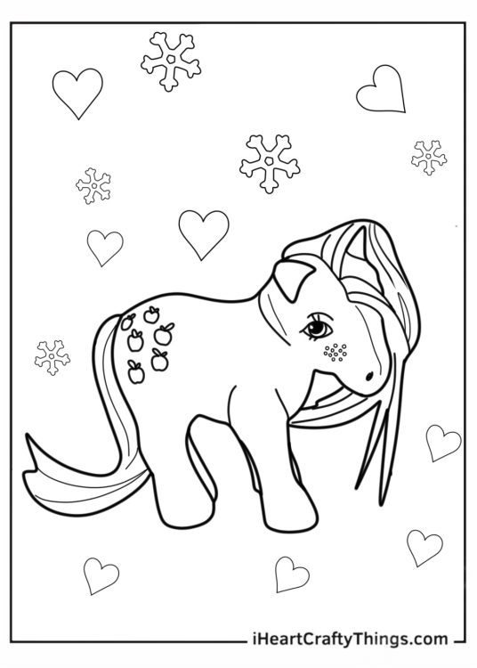 Retro Applejack Pony Coloring In