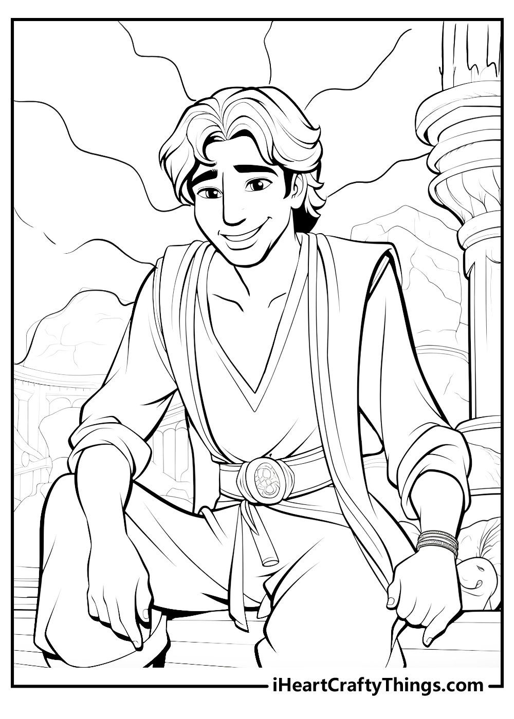 realistic aladdin coloring printable