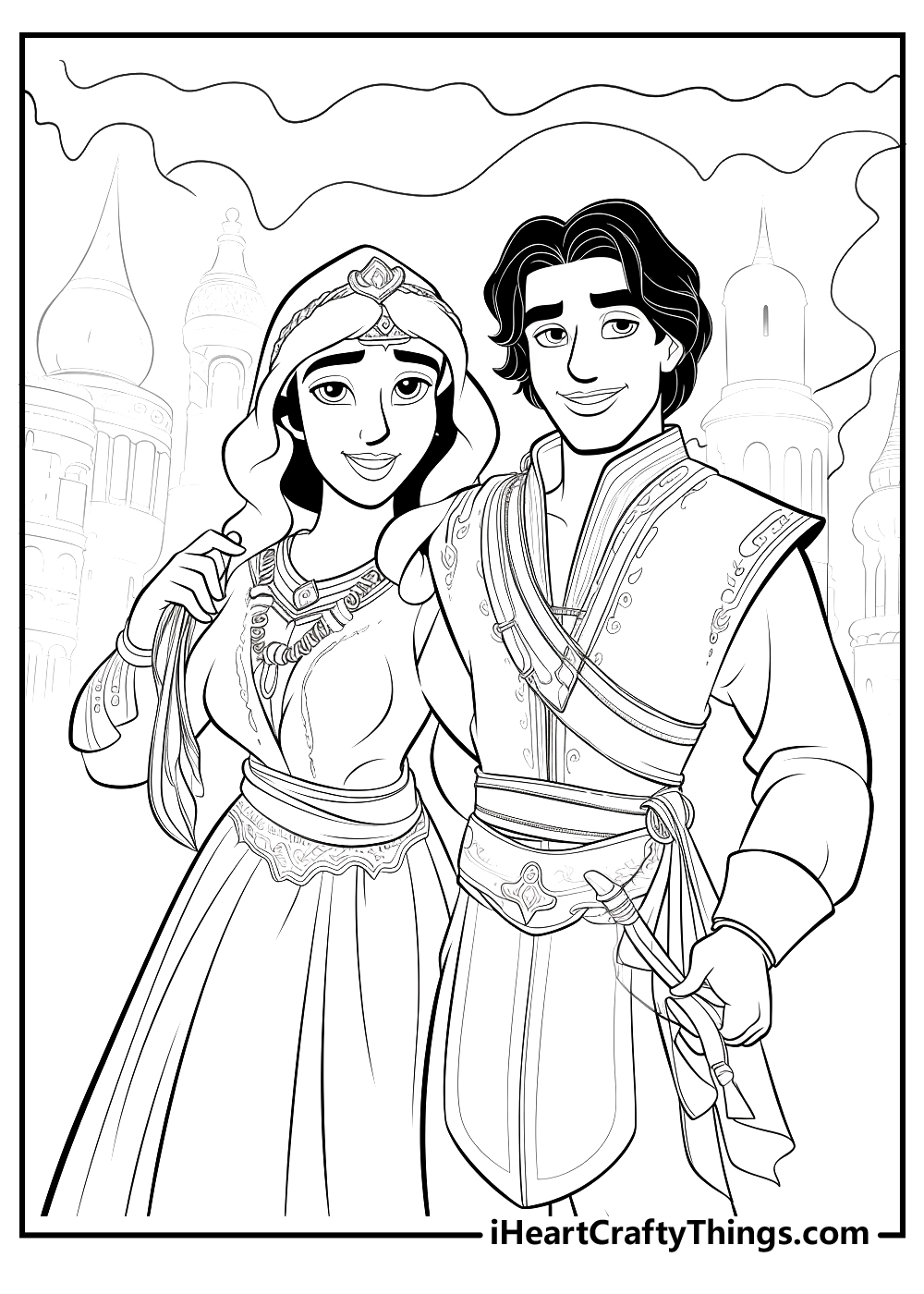 original aladdin coloring printable