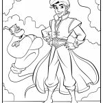 the genie and aladdin coloring pages