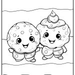 cartoon cookies coloring pages