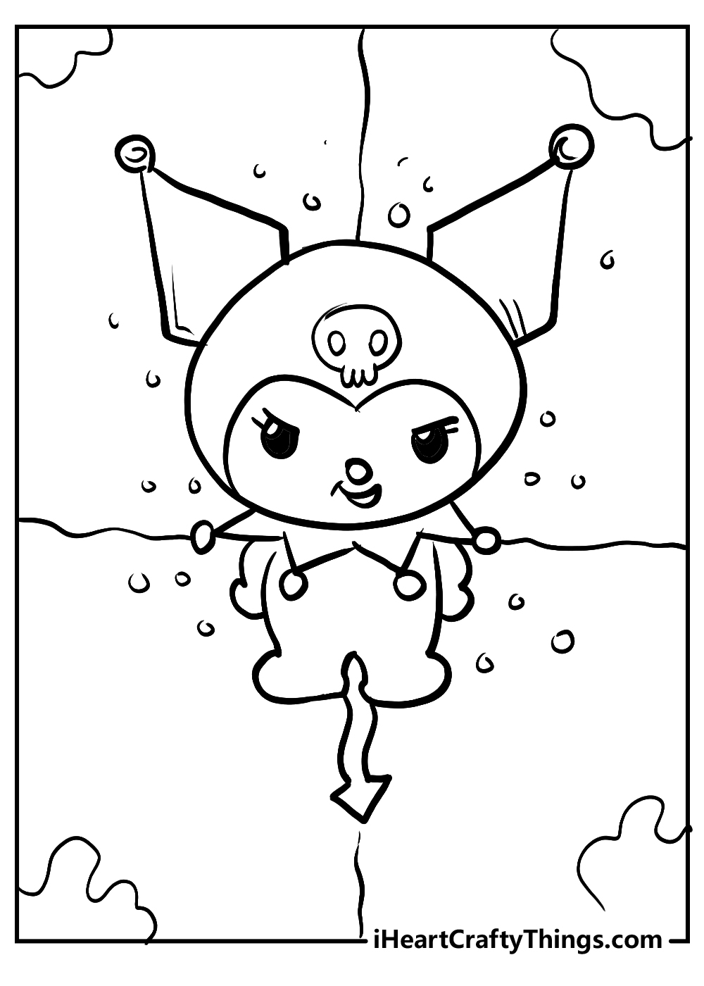 kuromi coloring pages