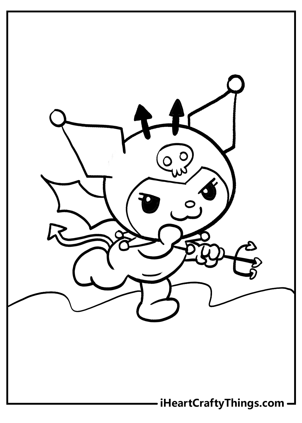 kuromi coloring pages for preschoolers
