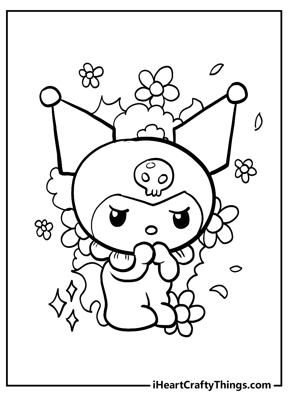 transparent kuromi coloring pages